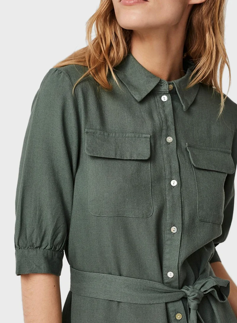 VERO MODA Belted Shirt Dress