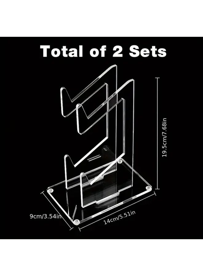 Transparent Black Acrylic Dual Layer Controller Stand For PS5 PS4 Switch Xbox - Image 3