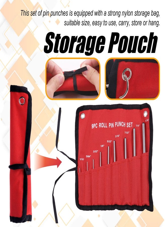 Rustark 12Pcs Roll Pin Punch Tools Set with Hammer Steel Pin Removing Repair Kit for Automotive, Watch and Craft - Image 4