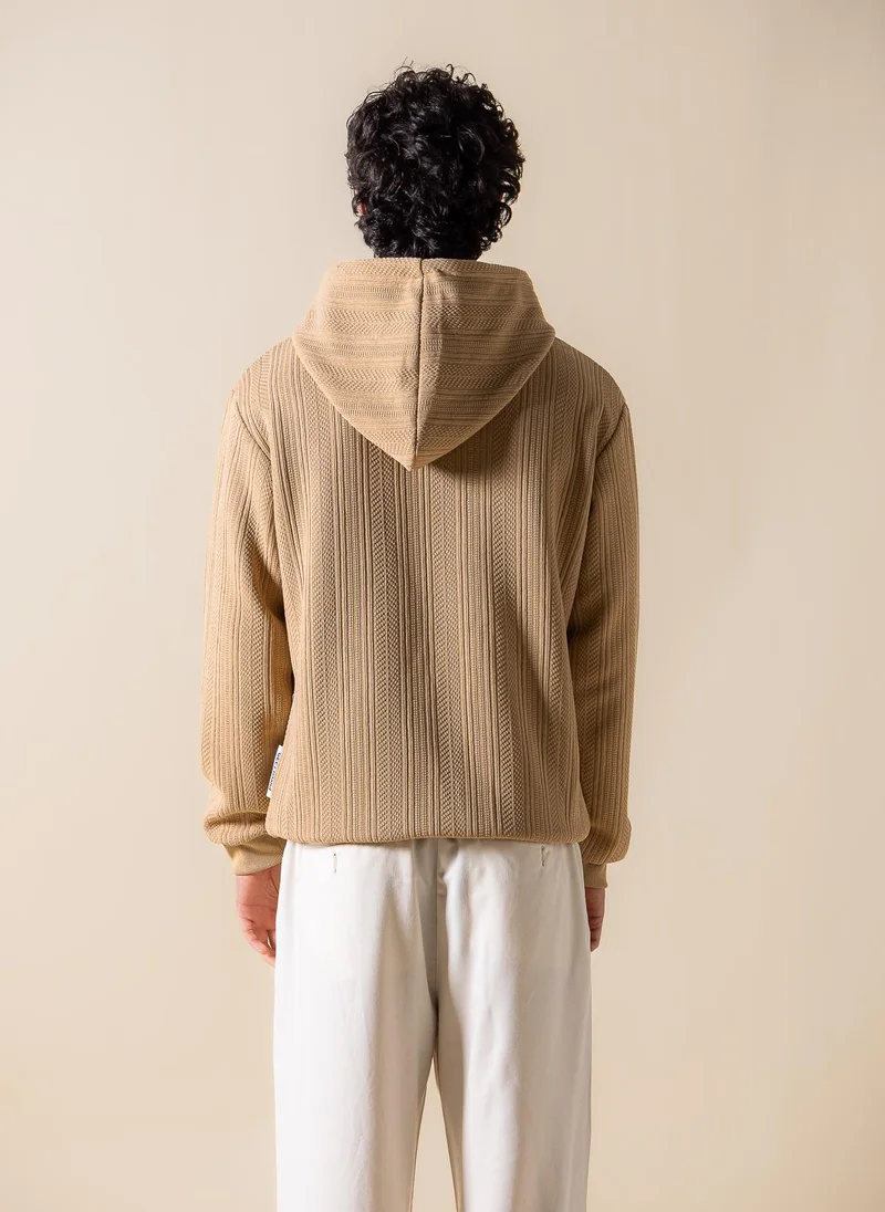 SHAPES TEXTURED COMFORT HOODIE