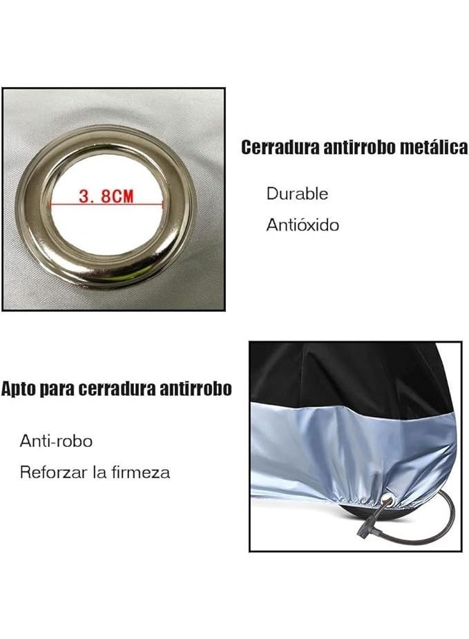 Waterproof Black Motorcycle Cover, One Layer Motorcycle Cover Oxford 190T, Protection Against Dust, UV, Debris, Rain, for Motorcycles - Image 3