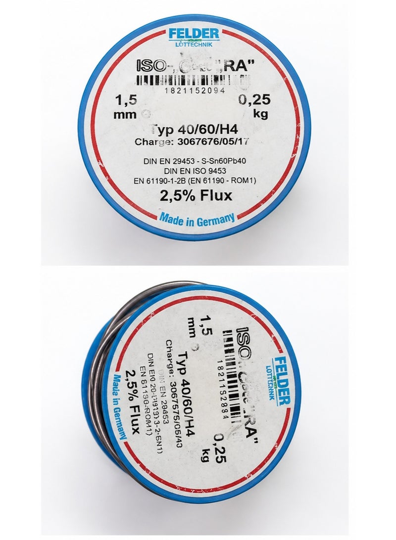 فيلدر سلك لحام FELDER ISO-Core RA 1.5 مم 0.25 كجم 2.5% تدفق - Image 1