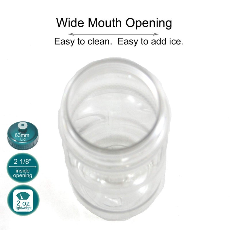 Rolling Sands BPA-Free 24 Ounce Clear Water Bottles, 3 Pack, Made in USA - Image 3