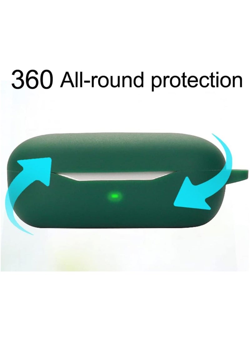 Silicone Protective Case for Huawei FreeBuds SE with Keychain Cover (green) - Image 4