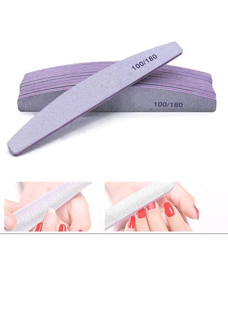 Nail File 10 PCS Professional Nail Files Double Sided Emery Board(100/180 Grit) Nail Styling Tools Pet Grooming Tools for Home and Salon Use