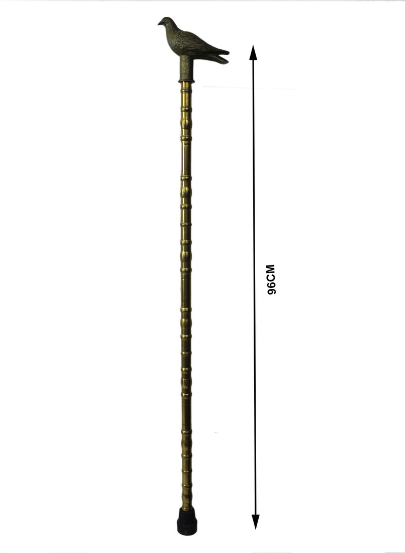 قصب المشي النحاسي برأس طائر - Image 4