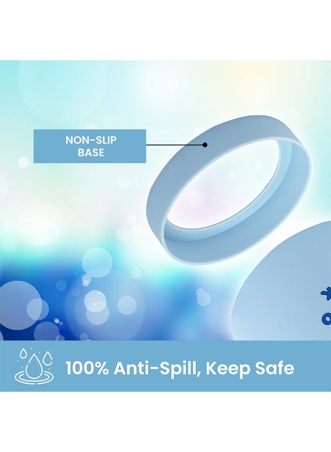 Bamboo Bark 1000 ML Insulated Water Bottle with Sipper Lid – Stainless Steel Double Wall Vacuum Flask for Hot & Cold Water Leak-Proof, Reusable Sports Thermos Bottle - (Powder Blue) - Image 5