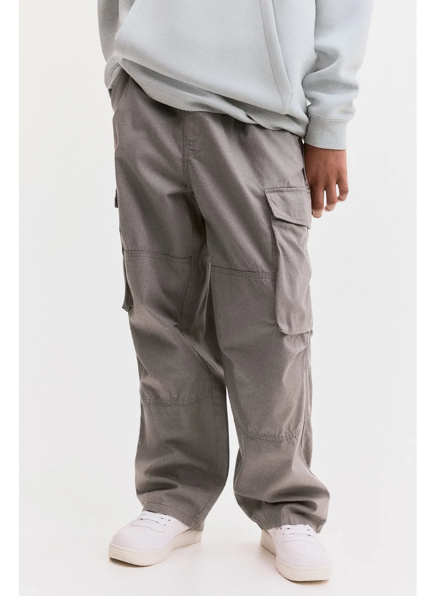 H&M Cotton Canvas Parachute Trousers