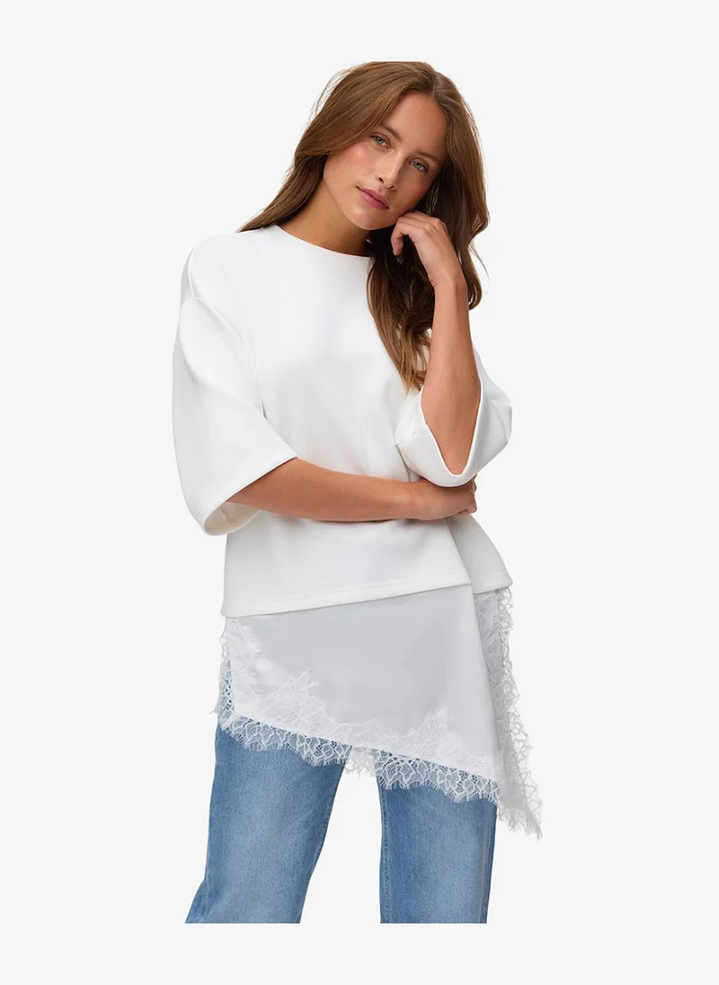 فيرو مودا Women's VMSOFIE Oversize Asymmetric Jersey Top