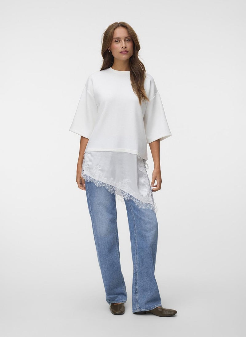 VERO MODA Women's VMSOFIE Oversize Asymmetric Jersey Top - Image 3