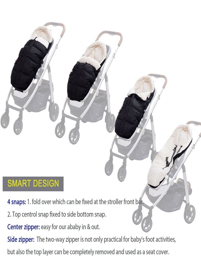 غطاء قدم شتوي من KZ Dotnz متوافق مع عربات الأطفال Uppababy Cruz V2 و Vista و Vista V2 وغيرها - بطانية متعددة الوظائف قابلة للإزالة من الأمام، ملحق مثالي للطقس البارد - Image 2