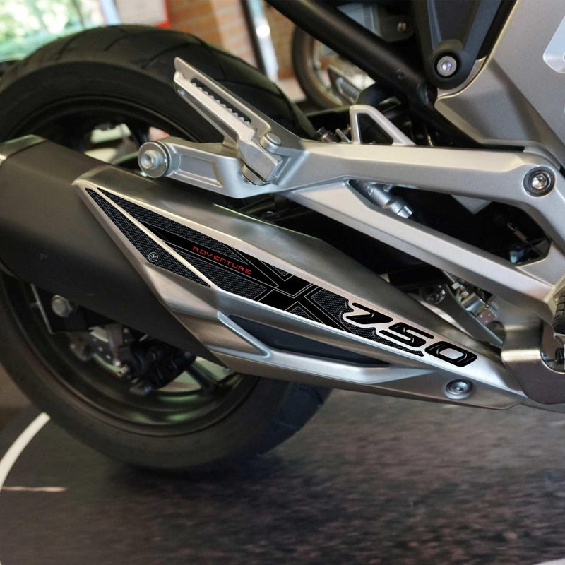 labelbike 3D Motorcycle Muffler Sticker Decoration and Protection in Resin Compatible with Honda NC 750X 20162024 - Image 2