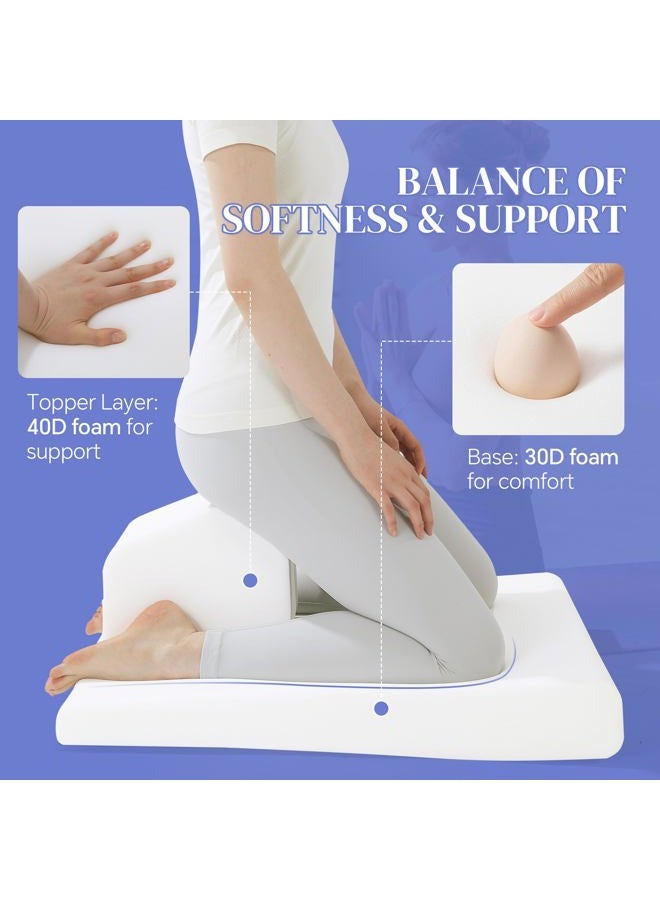 HOMBYS Adjustable Meditation Cushion Set, Thickened Foam Yoga Pillow for Floor Sitting with Hip & Knee Support, Ergonomic Wedge Floor Cushion for Meditation & Mindfulness - Image 4