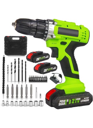 Drill Machine 21V Cordless Drill Set With 2 Batteries And Charger Rechargeable Handheld Electric Screwdriver Power Drill Drivers With 2 Speed 25 Torque Setting 34 Pcs Drill Bit And Storage Case - pzsku/ZB000C45A30EC1FB0B9C9Z/45/_/1740672228/32aa4b45-a5b4-4864-a1f6-5129270dce03