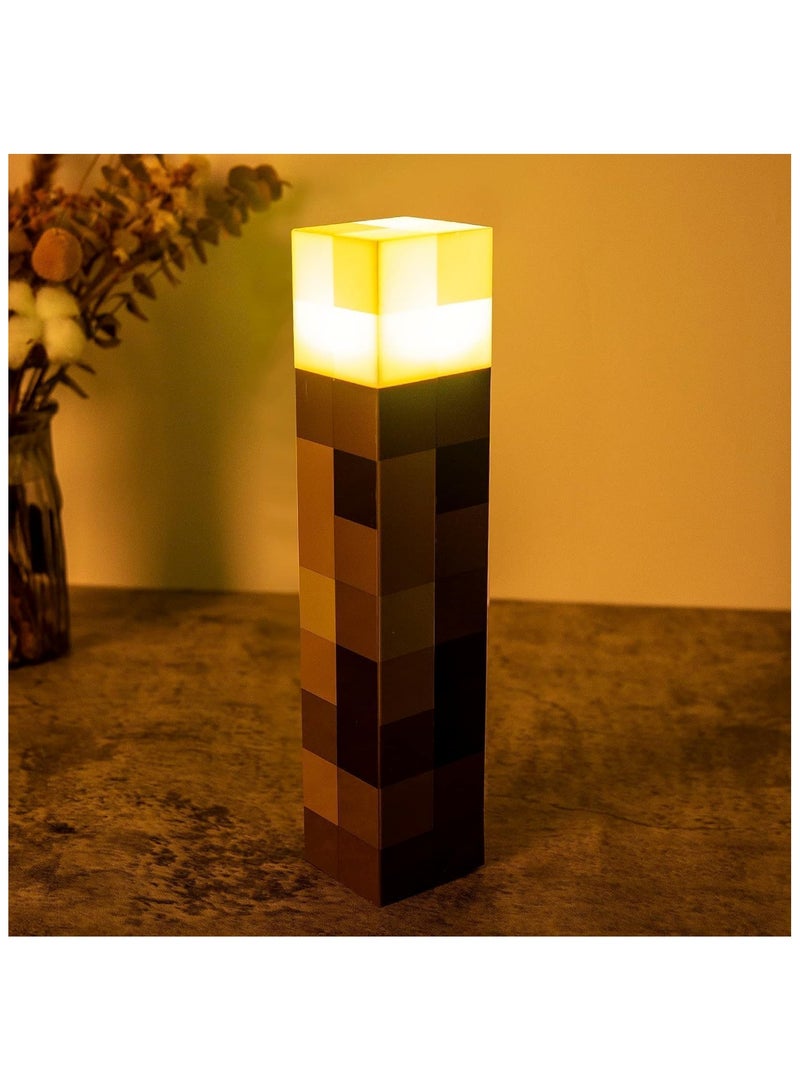 Light-up Wall Torch, Minecraft Pixels Brownstone Torch Light with Wall Mountable, USB Rechargeable 28cm LED Night Lamp Kid's Bedroom Living Room Gaming Room Decoration - Image 5