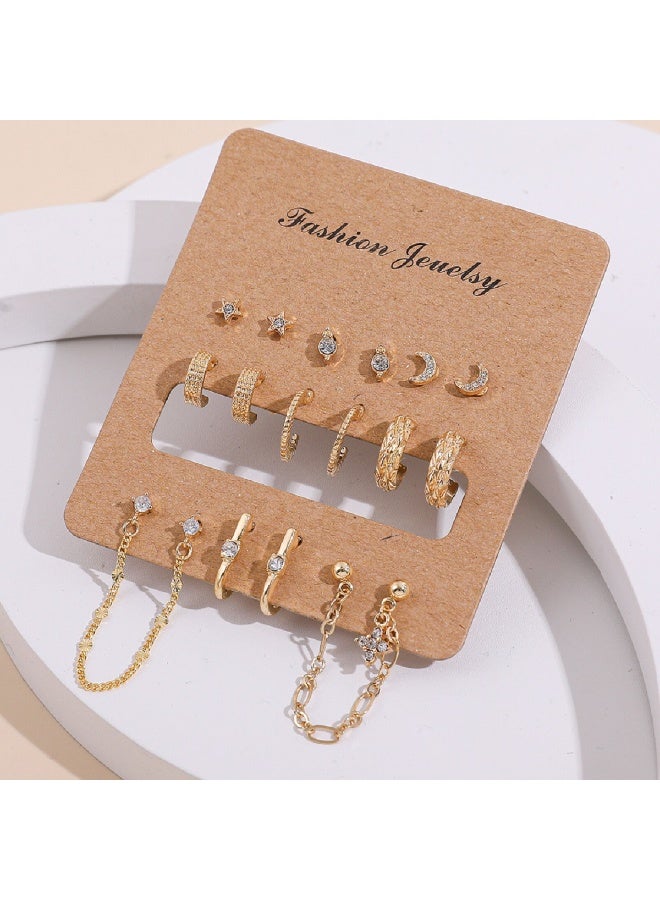 Vynara Unique Multi Style Stud Earrings Set for Women Trendy Versatile Jewelry - Image 1