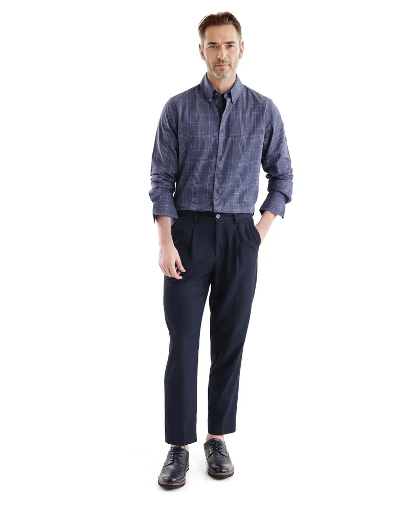 Rare Rabbit Men's Regular Fit Checkered Shirt