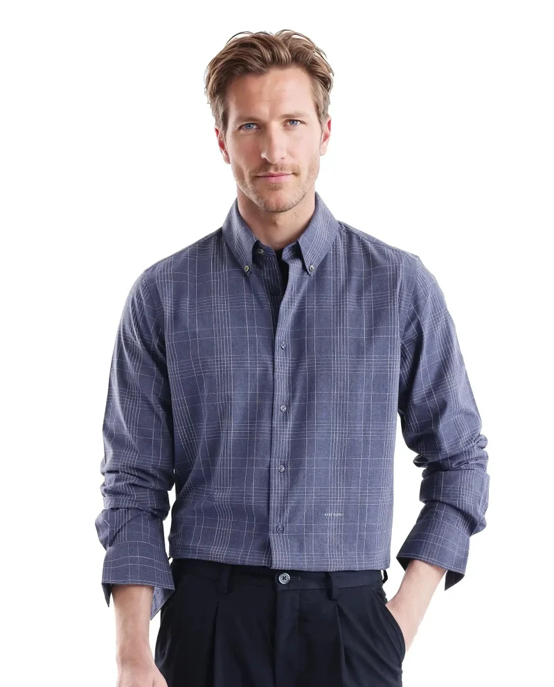 Rare Rabbit Men's Regular Fit Checkered Shirt