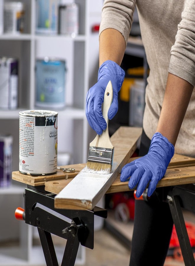 Comfy Package حزمة مريحة [100 قفاز نيتريل أزرق، قفازات قابلة للاستخدام لمرة واحدة - 4 مل، خالية من اللاتكس والمطاط، قفازات غير معقمة وخالية من البودرة - متوسط - Image 5