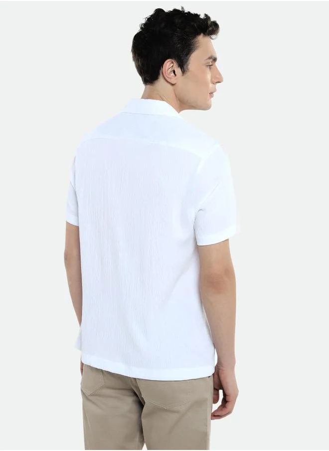 دينيس لينغو Textured Casual Shirt with Buttons by Styli