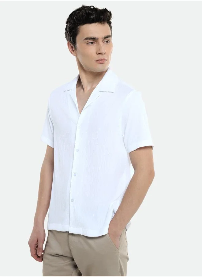 دينيس لينغو Textured Casual Shirt with Buttons by Styli