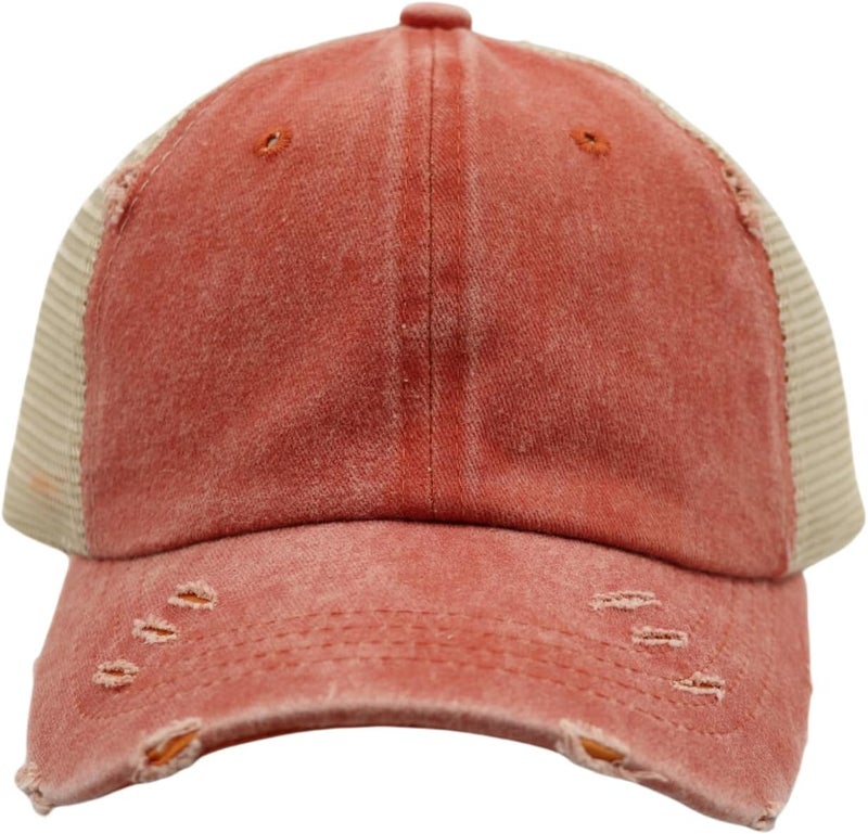 ProMindFun Womens Pony Hat High Ponytail Baseball Cap Girls Messy Bun Caps Camouflage Trucker Bad Hair Day Adjustable Dad Hat - Image 2