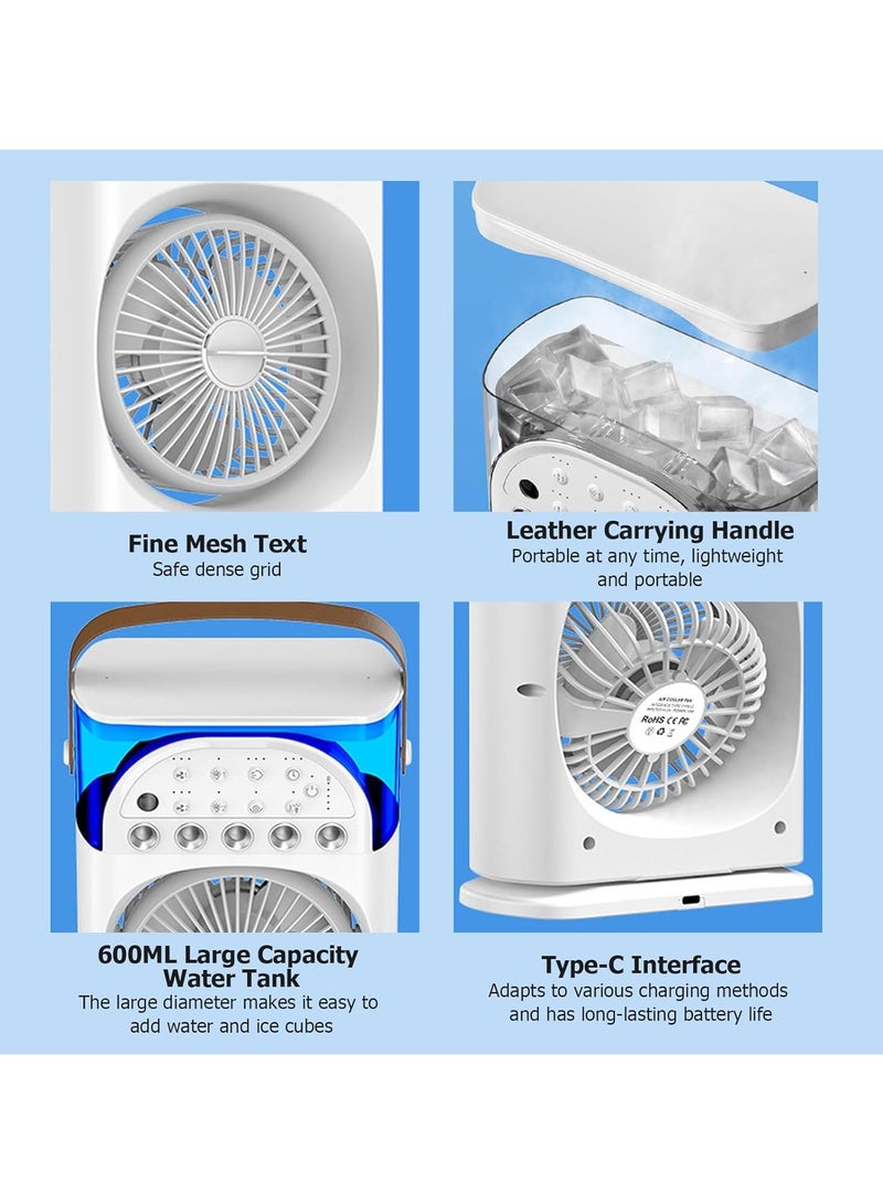 DubaiGallery Air Conditioning Fan, Double-Ended Portable Quiet Desktop Table Cooling Fan, Portable Personal Air Conditioner for Office Dormitory Bedroom Travel Car - Image 3
