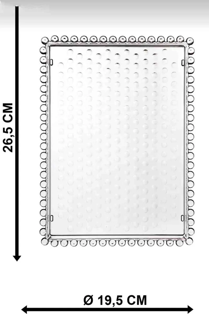 إليت هوم Elite Acrylic Beaded Presentation Tray / Coffee Serving Presentation Rectangular