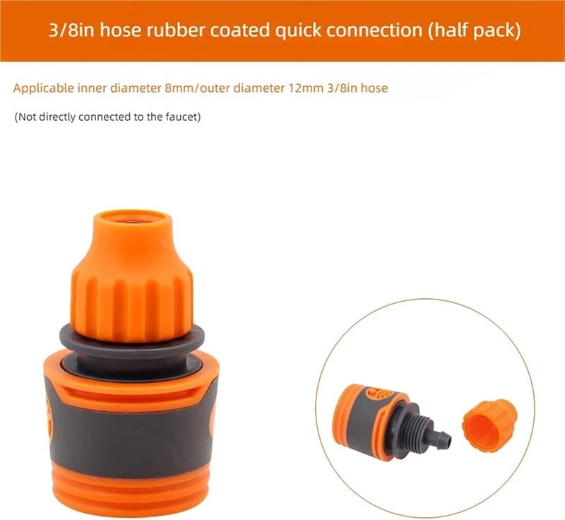 Garden Hose Quick Connect Kit 8PCS Male Female Faucet Coupler With Ball Valve For Repair Watering Irrigation Cleaning Size Other Color A - Image 3