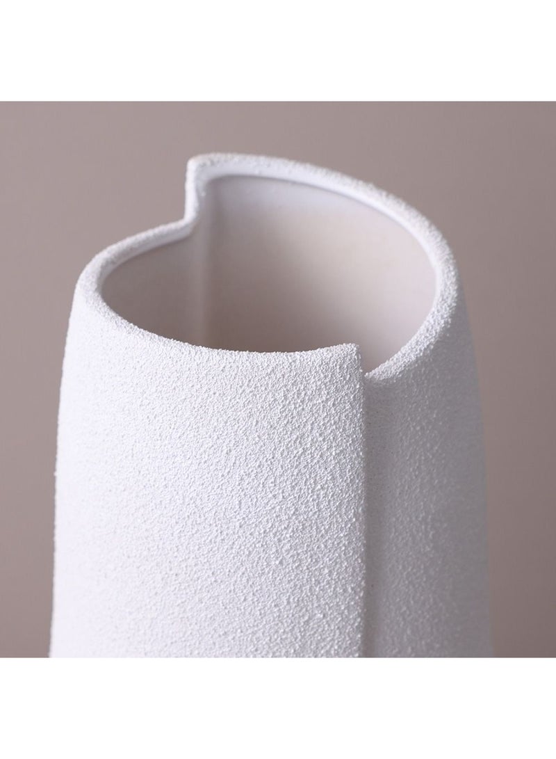 DANUBE HOME مزهرية ليكسي كراميل السيراميك التجريدية – مزهرية زهور زخرفية عصرية لغرفة المعيشة، طاولة الطعام والمكتب، قطعة فخمة من الفخار بأسلوب بسيط لتزيين المنزل الأنيق وتصميم الديكور الداخلي L20.5 X W20.5 X H39Cm رمادي - Image 2