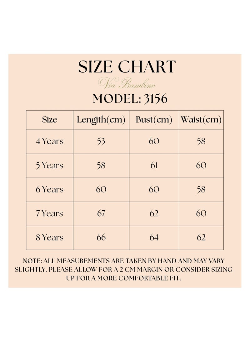 فيا بامبينو فستان بناتي فاخر باللون الوردي - موديل 3156 - Image 2