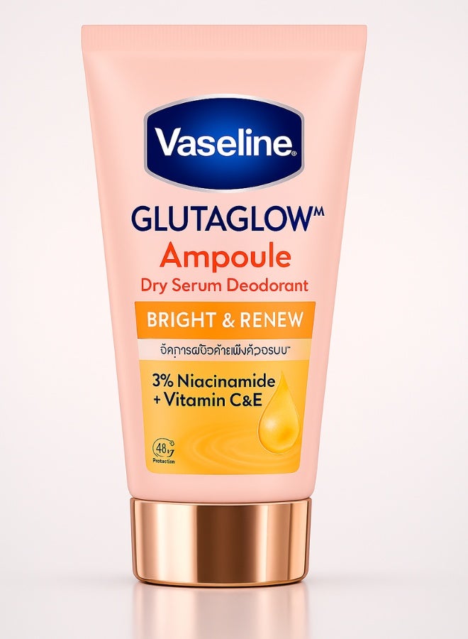 Vaseline Underarms Bright And Renew Dry Serum Glutaglow Deodorant Collagen For White And Smooth Skin 45 ML Whitening Roll On Moisturizing Brightening Long Lasting Odor Control