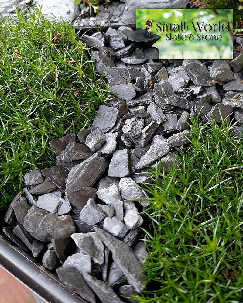Small World Slate & Stone Natural Slate Stone - 1/4 to 1/2 inch Slate Gravel for Aquascaping Aquariums, Miniature or Fairy Garden, Aquarium, Model Railroad & Wargaming (1) - Image 4