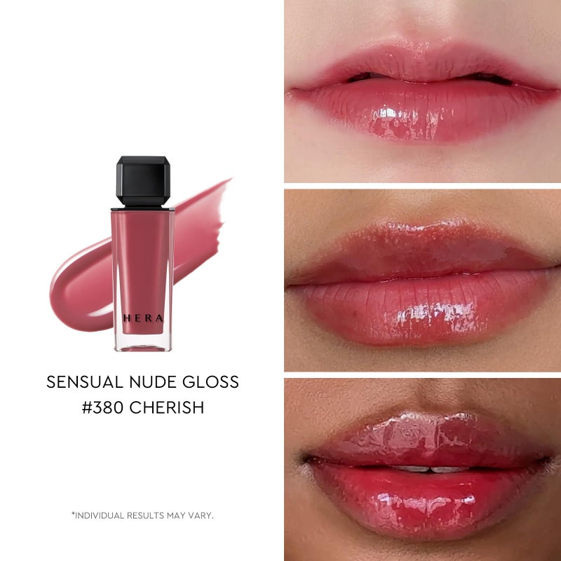 HERA Sensual Nude Lip Gloss #380 CHERISH | Volumizing Sheer & Glossy Finish, Non-sticky, Moisturizing and Hydrating, Korean Makeup, 0.17 oz. (5g) - Image 2