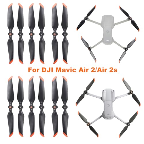 CQT (12Pcs) Air 2 S 2s Propellers Blades + Propeller Holder Strap Compatible with DJI Air 2s / Mavic Air 2 Props Propeller Wings Replacement Accessories Low-Noise and Quick-Release Props - Image 2