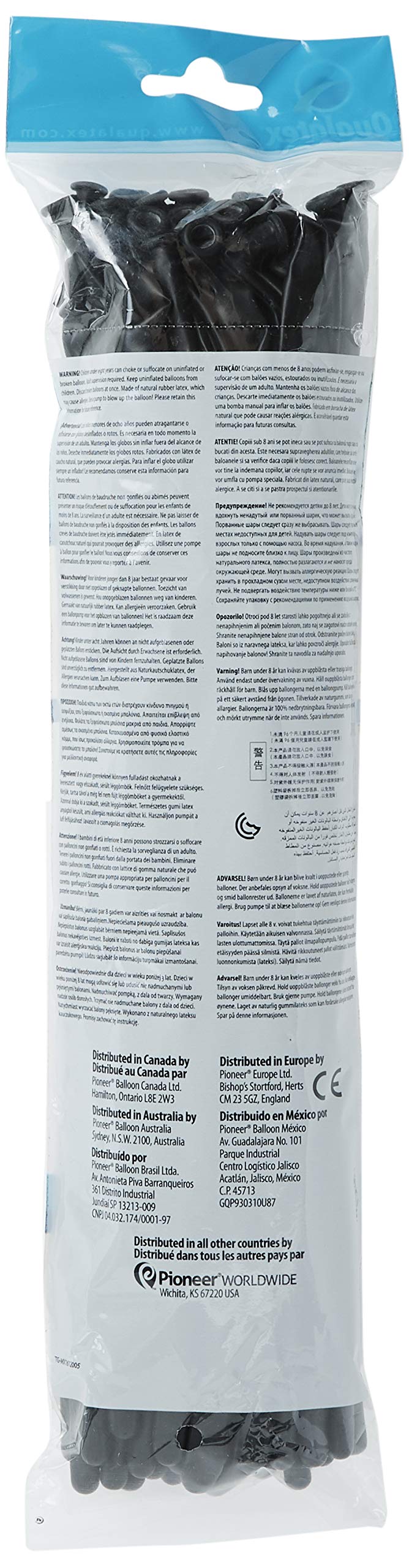 Qualatex 54690 Q-Pak Onyx Black Latex Balloons, 260Q, Onyx Black, Pack of 50 - Image 2
