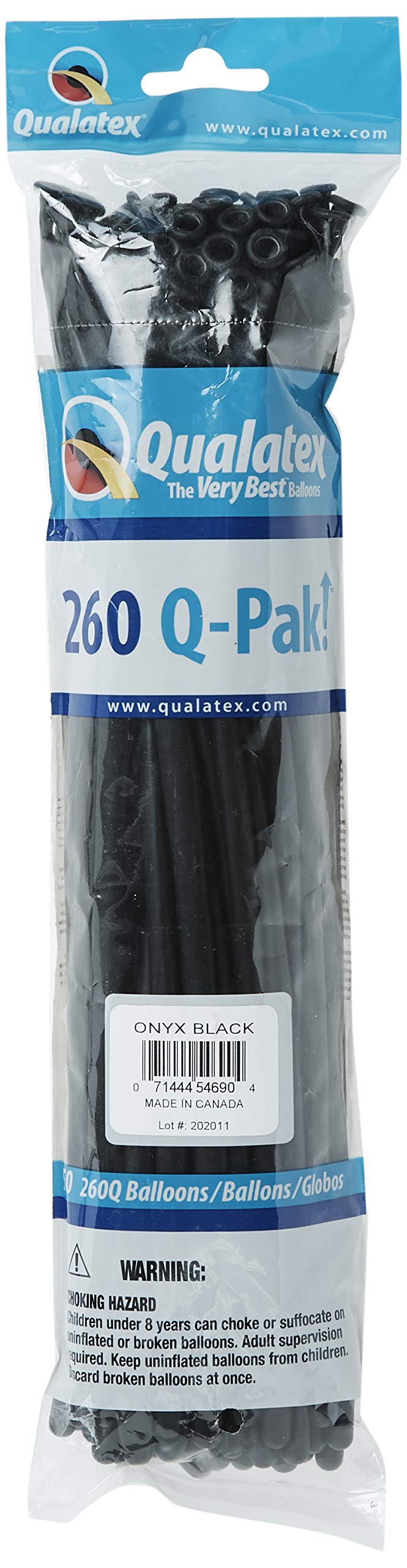 Qualatex 54690 Q-Pak Onyx Black Latex Balloons, 260Q, Onyx Black, Pack of 50 - Image 5