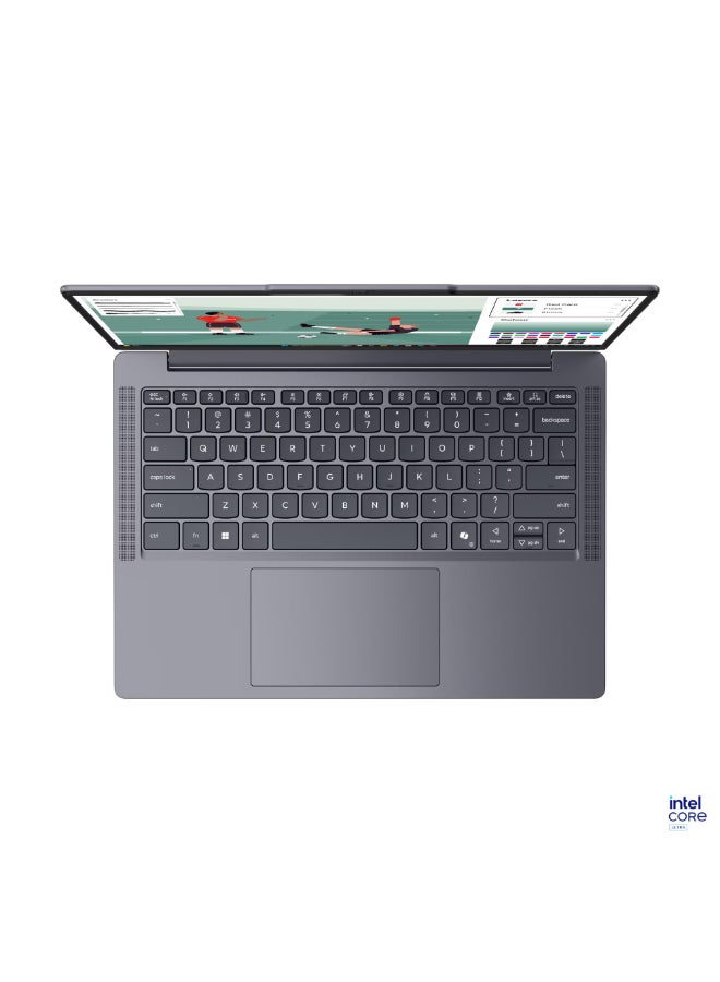 لينوفو لابتوب IdeaPad Slim 3 14IPH11 بشاشة WUXGA مقاس 14 بوصة (1920x1200)، معالج Intel Core Ultra 7 355، ذاكرة وصول عشوائي DDR4 سعة 16 جيجابايت، قرص صلب SSD سعة 512 جيجابايت، نظام التشغيل Windows 11 Home، معالج رسومات Intel مدمج، يدعم اللغتين الإنجليزية والعربية، لون رمادي قمري الإنجليزية/العربية رمادي قمري - Image 2