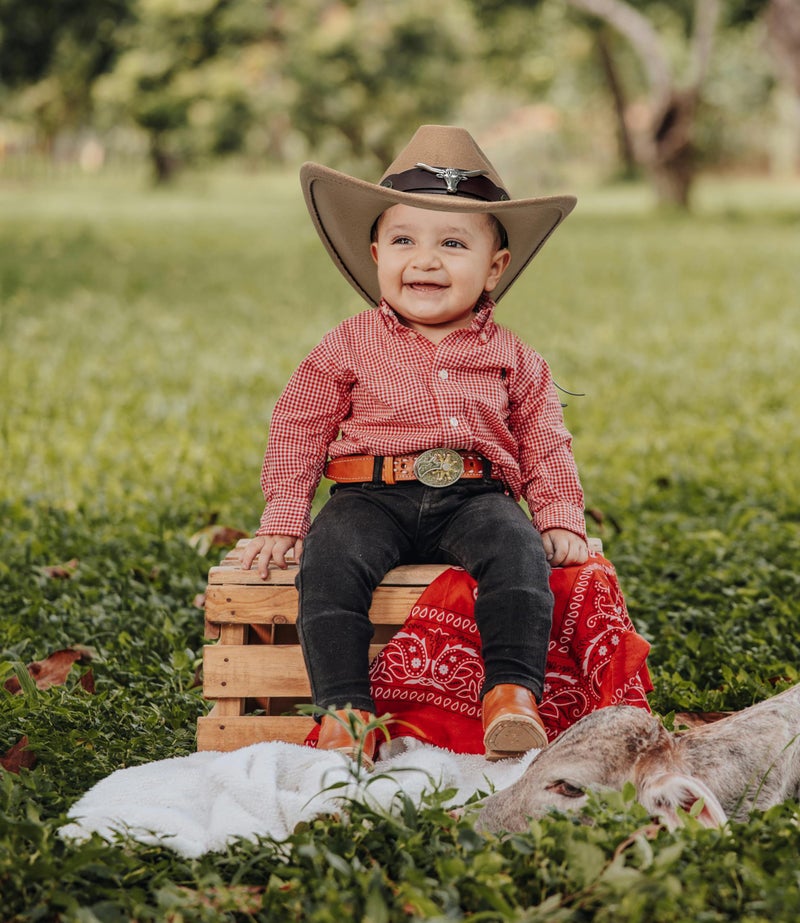 Jastore Toddler Baby Boys Cowboy Hat Western Hat for Baby Girl Cowgirl Hat for Kids(US, Age, 1 Year, 3 Years, Khaki) - Image 5