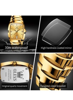 OLEVS OLEVS Pair Men Women Watches Set Analog Date Diamond Stainless Steel Waterproof Luminous Watch 7006  - Image 5