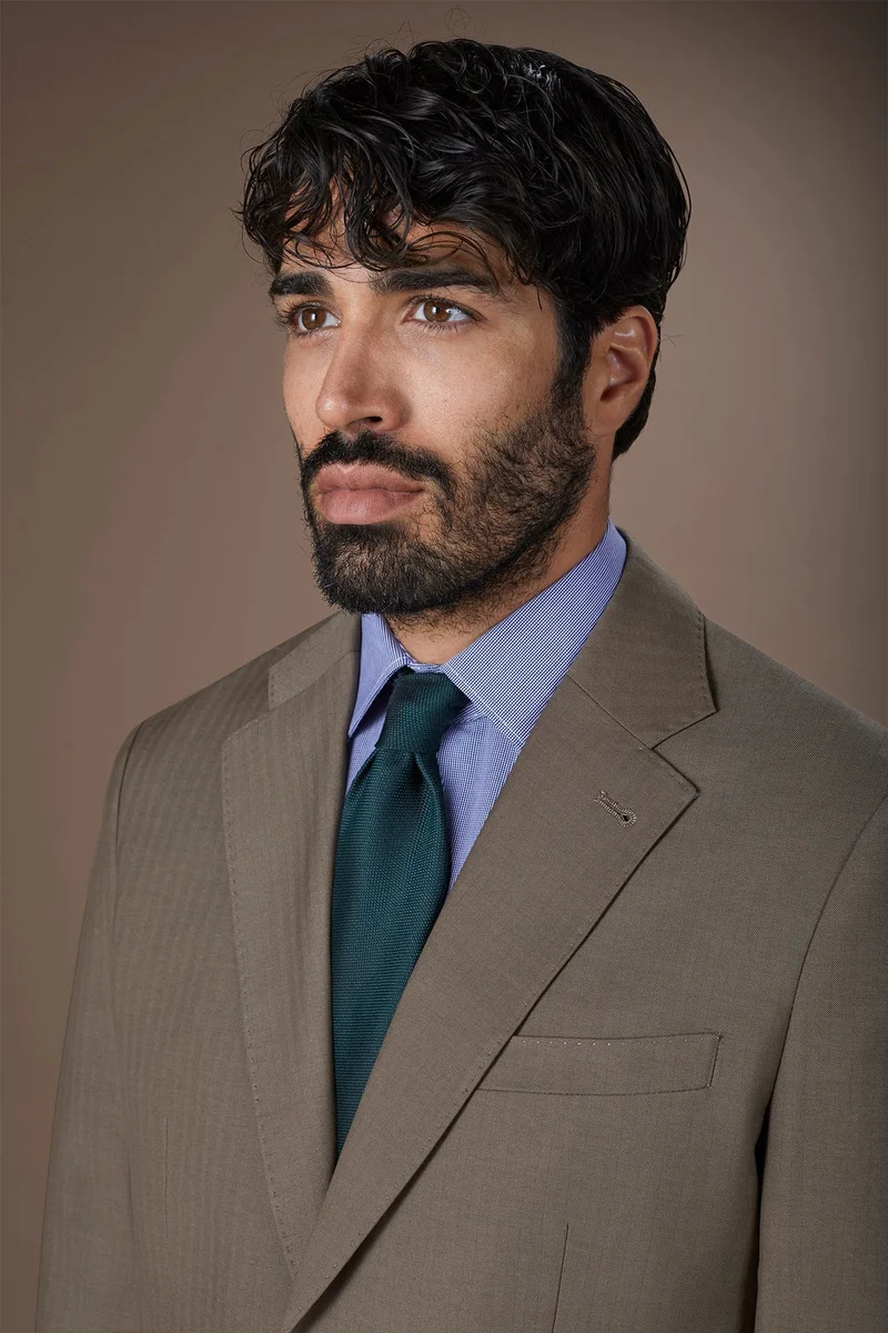 دوبل غانغر Plain men's tie - DK Green