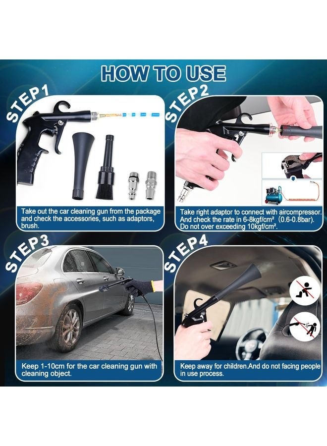 HOMESTAR Car Cleaning Gun Detailing Interior Dryer Air Blow Gun, High Pressure Blower Gun, Car Detailing Kit Interior Cleaner, Car Detailing Tools for Car Quickly Blasts Dirt and Dust Works with Air - Image 5