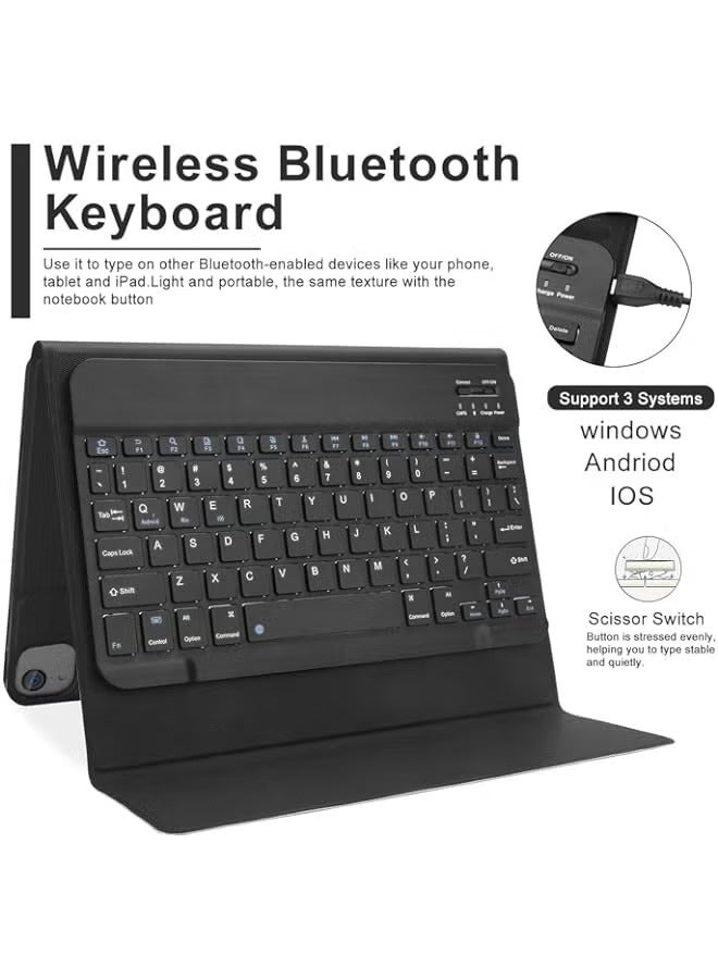 PROMASS Keyboard Case for iPad Air 4th Gen 10.9 iPad Pro 11“ 2018/2020(1st/2nd Gen),Smart Protective Folio with Detachable BT Keyboard,iPad Pro 11 Keyboard Case with Pencil Holder,Auto Sleep/Wake,Black - Image 3