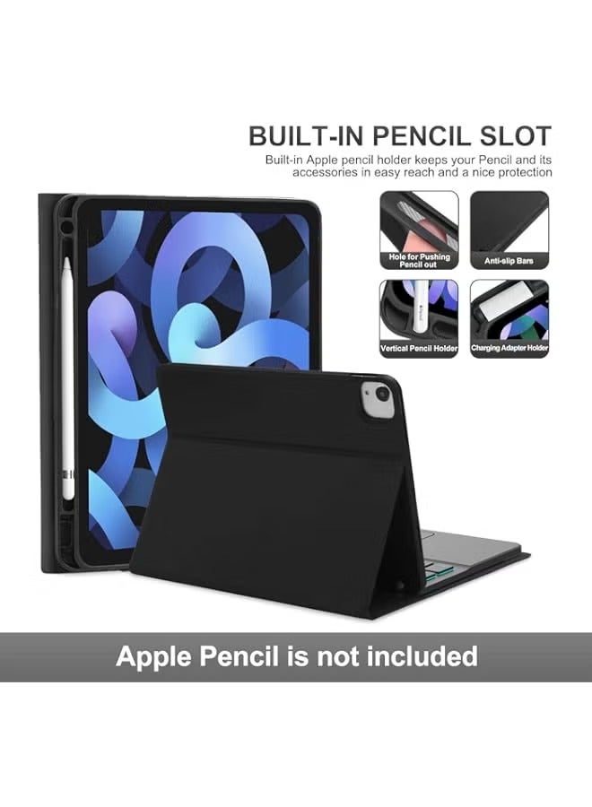 PROMASS Keyboard Case for iPad Air 4th Gen 10.9 iPad Pro 11“ 2018/2020(1st/2nd Gen),Smart Protective Folio with Detachable BT Keyboard,iPad Pro 11 Keyboard Case with Pencil Holder,Auto Sleep/Wake,Black - Image 5