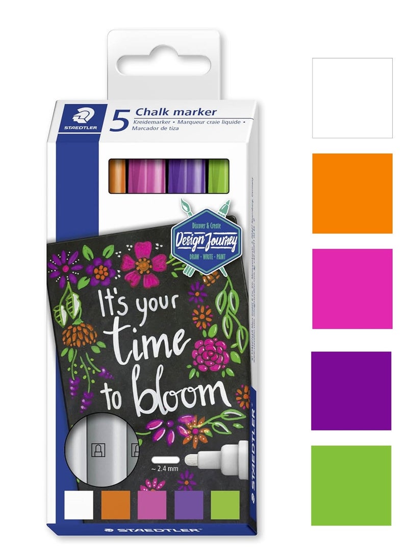 STAEDTLER 5-Piece Design Journey Chalk Markers Multicolour  - Image 1