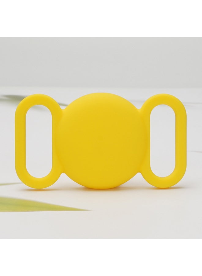 Generic Product Suitable For Apple Airtag Case Apple Airtag Binaural Pet Tracker Case Waterproof-Color:Yellow OPP Bag-Applicable Model:Apple AirTag Locator Collar Case  - Image 1
