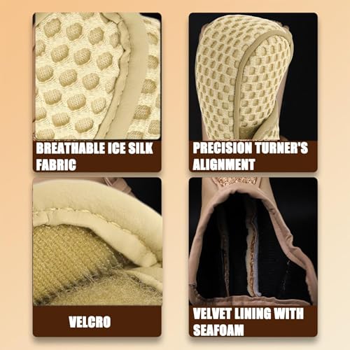 SARTE Gear Shift Knob Cover Anti-Slip Breathable Cotton mesh Anti-Scratch Handle Protector Premium for All Cars Universal fit (Beige) - Image 4