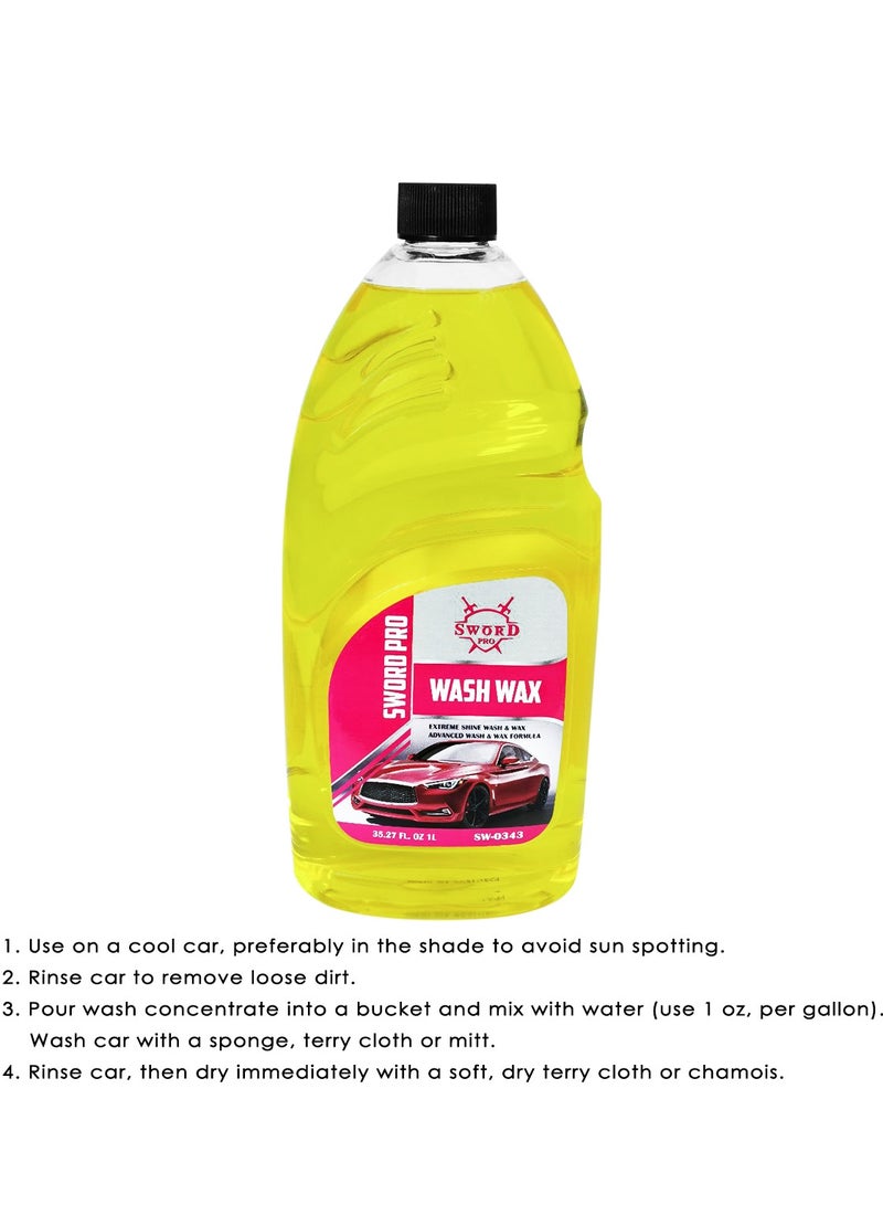 SWORD PRO Ultimate Wash and Wax Car Washing Shampoo 1 Liter SW-0343 - Image 2