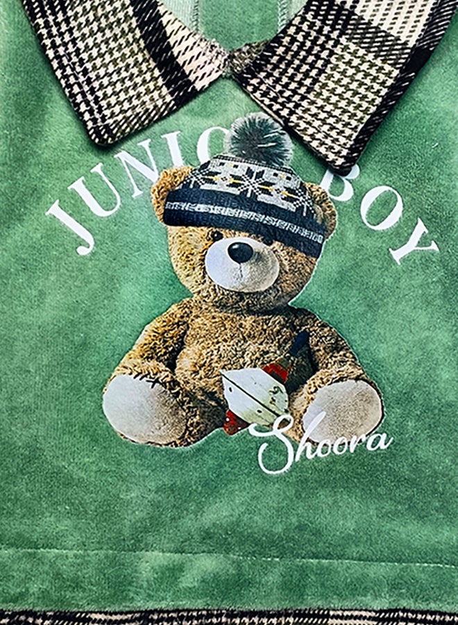 BabyShoora Baby Unisex Velvet Winter Bodysuit - Image 4