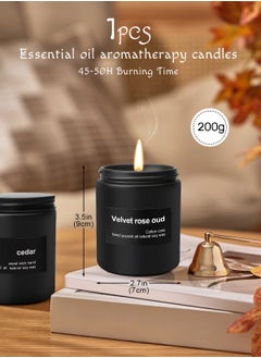 هومار كيت شموع معطرة بالورد هدية للنساء والرجال - شمعة عطرية مع كريستالات بالداخل، شموع شمع الصويا الطبيعية بنسبة 100% لحرق المنزل المعطرة لمدة 50 ساعة، هدية شمعة لعيد الأم والذكرى السنوية لعيد ميلادها  - Image 2